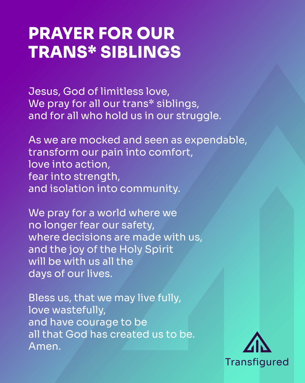 Prayer for our trans*&nbsp;siblings